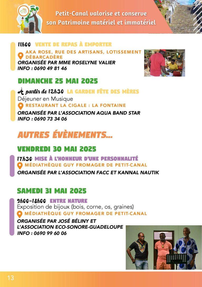 Grand Festival Culturel Canalien, mai 2025 – Valorisation du patrimoine matériel et immatériel. Découvrez les activités et animations proposées tout au long du mois de mai.