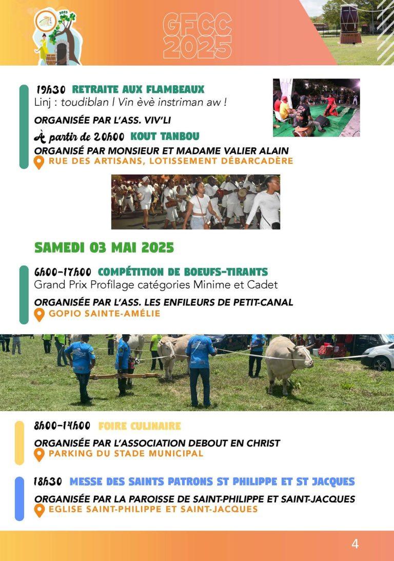 Grand Festival Culturel Canalien, mai 2025 – Valorisation du patrimoine matériel et immatériel. Découvrez les activités et animations proposées tout au long du mois de mai.