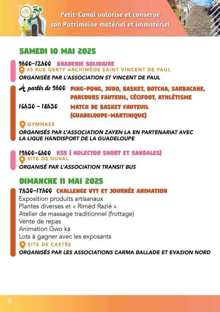 Grand Festival Culturel Canalien, mai 2025 – Valorisation du patrimoine matériel et immatériel. Découvrez les activités et animations proposées tout au long du mois de mai.