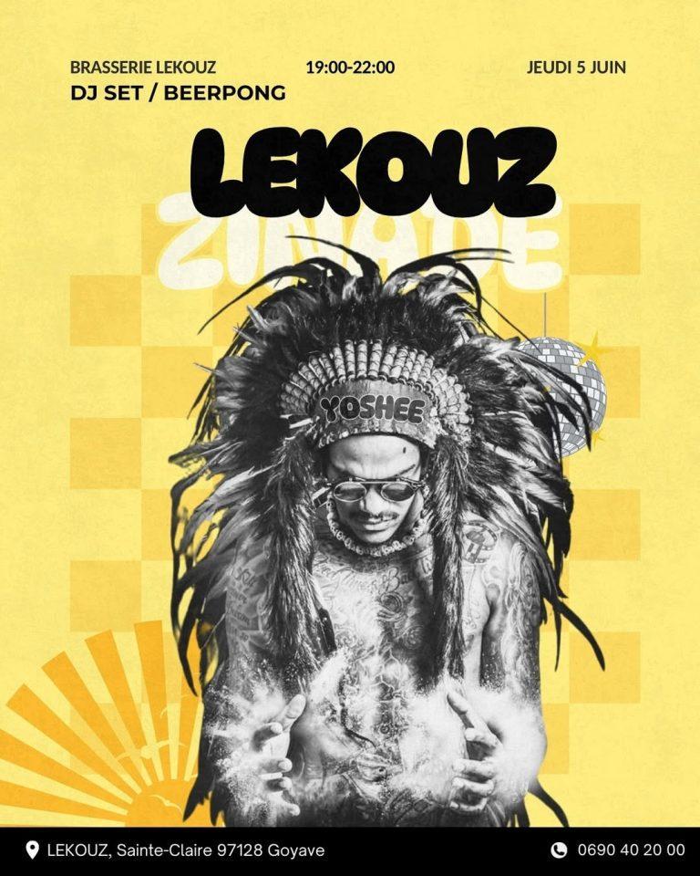 Soirée festive à la brasserie Lekouz à Goyave le 5 juin 2025 avec beerpong, palet breton et DJ set afrohouse by @yosh_and_co. Entrée libre, ambiance garantie !