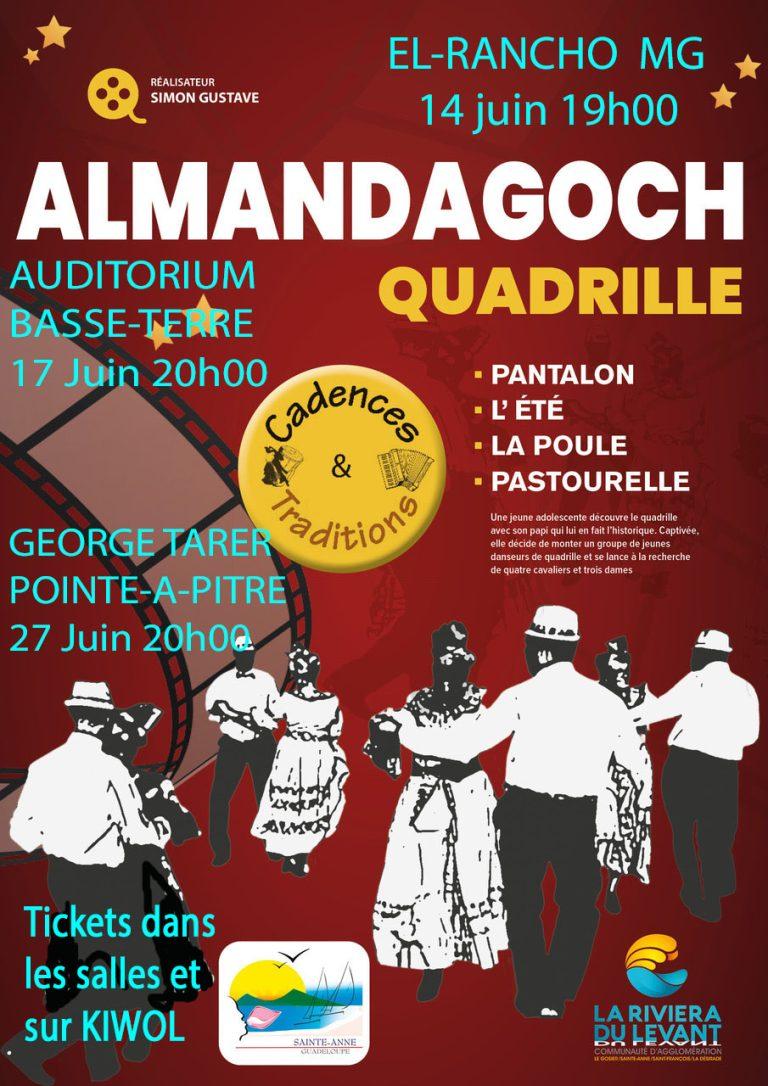 Projection du film documentaire “Almandagoch – Quadrille” réalisé par Simon Gustave, les 14, 17 et 27 juin 2025 à Marie-Galante, Basse-Terre et Pointe-à-Pitre. Un hommage au quadrille avec la participation de Cadences & Traditions et le soutien de La Riviera du Levant.