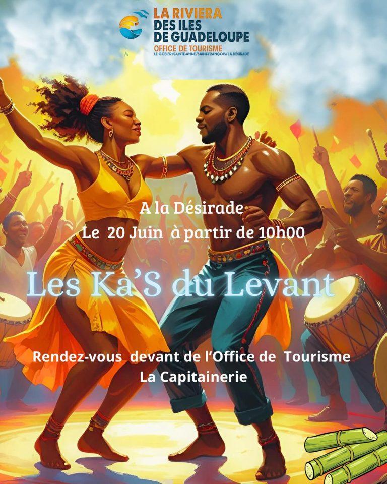 “Les Ka’s du Levant” event at La Désirade, Guadeloupe. This traditional dance and music event will take place on 20th June starting from 10:00, meeting at the Office de Tourisme, La Capitanerie.
