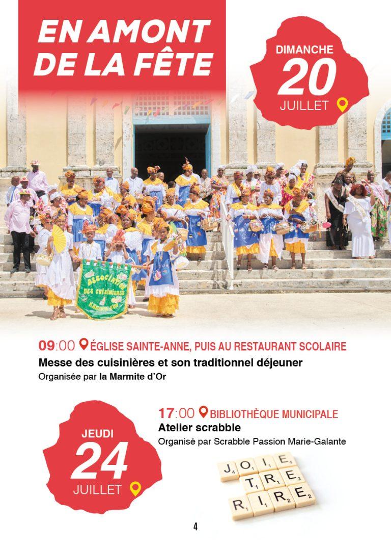 Fête patronale de Capesterre de Marie-Galante du 25 au 28 juillet 2025 sur le thème “Relevons les défis de demain” autour de l’éducation, du développement durable et de la sécurité.
