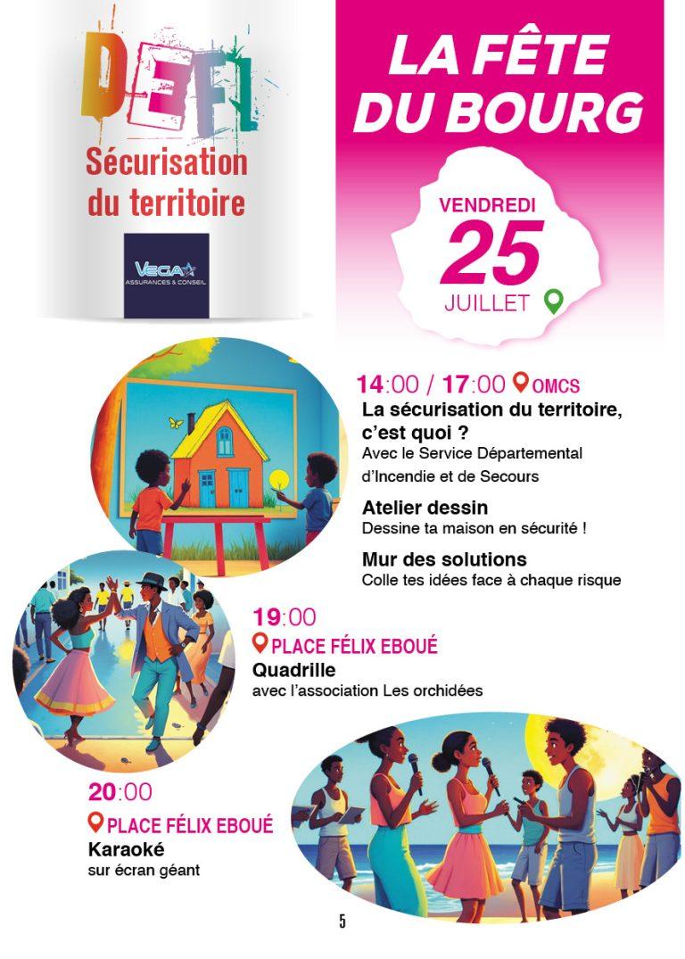Fête patronale de Capesterre de Marie-Galante du 25 au 28 juillet 2025 sur le thème “Relevons les défis de demain” autour de l’éducation, du développement durable et de la sécurité.