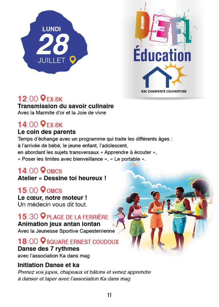 Fête patronale de Capesterre de Marie-Galante du 25 au 28 juillet 2025 sur le thème “Relevons les défis de demain” autour de l’éducation, du développement durable et de la sécurité.