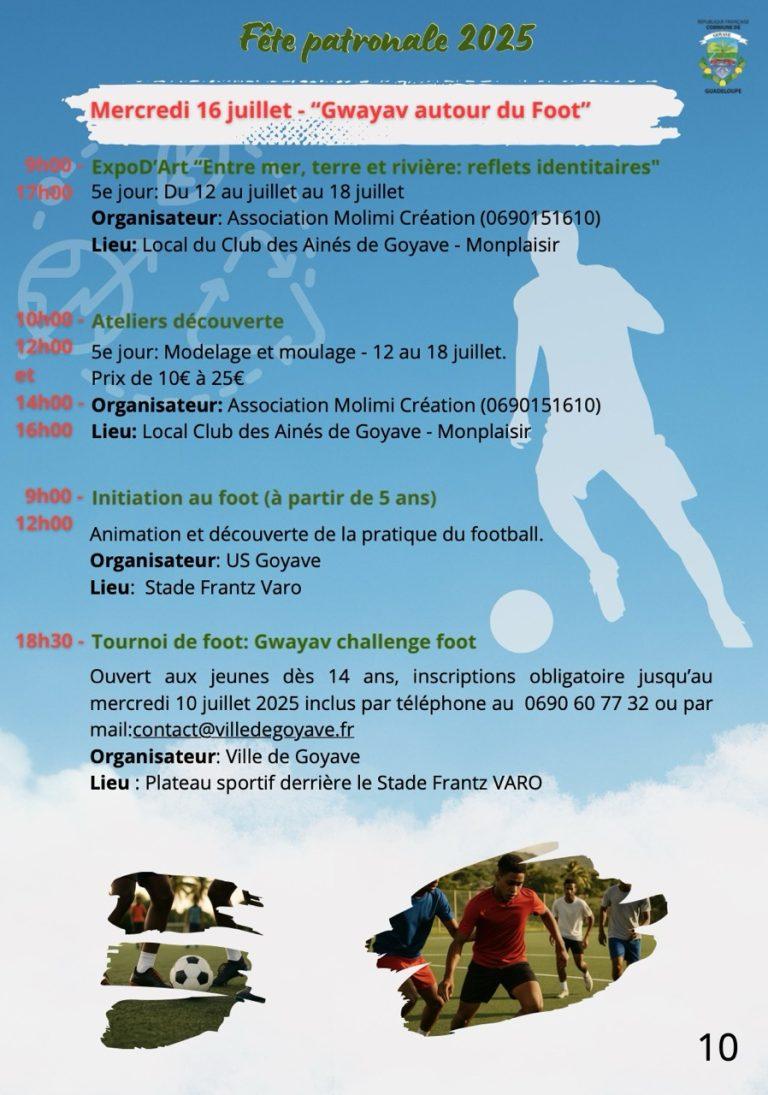 Fête Patronale de Goyave 2025 sur le thème “Vivons une Aventure Économique”, un mois d’animations autour de l’économie durable du 6 juillet au 7 août 2025 en Guadeloupe.