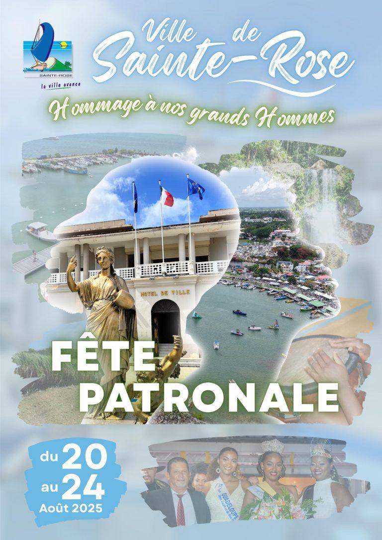 Fête patronale de Sainte-Rose du 20 au 24 août 2025 sous le thème “Hommage à nos grands Hommes”, avec défilés, concerts, animations et mise en lumière du patrimoine culturel de la commune.