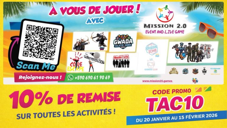 Remise activités en famille entre amis en Guadeloupe avec Mission 2.0