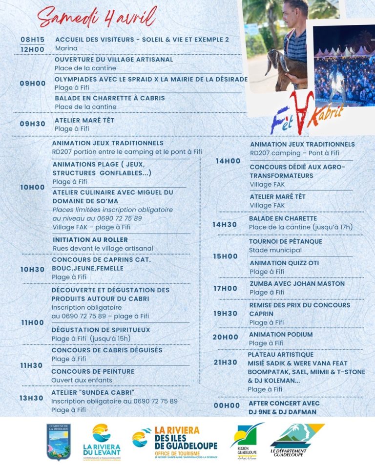 Découvrez le programme du samedi 4 avril pour la Fet a Kabrit