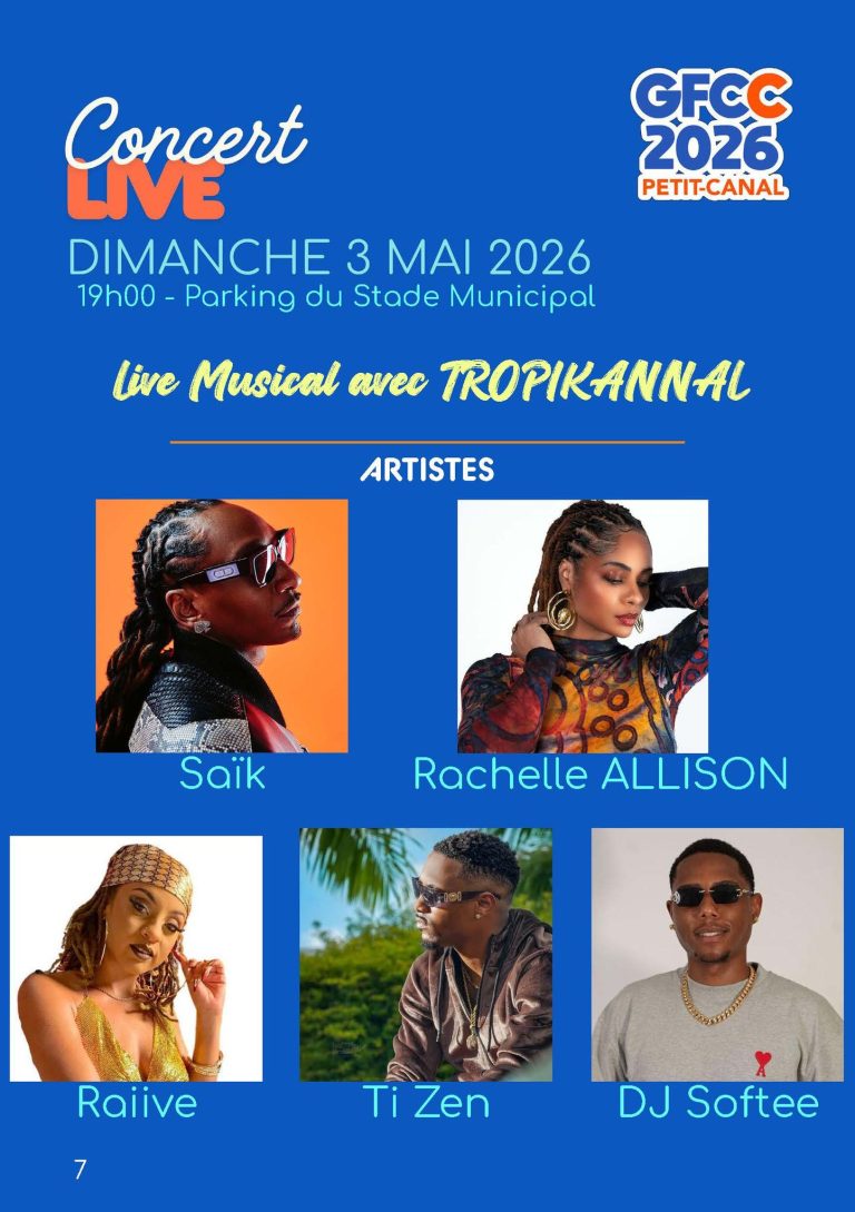 Grand Festival Culturel Canalian 2026 à Petit-Canal du 1er au 27 mai, événements culturels et festifs avec animations, spectacles et programmation accessible via QR code.