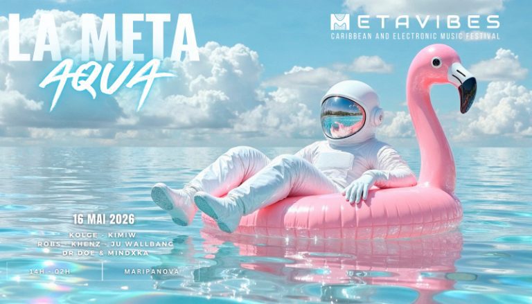 Événement La Meta Aqua par Metavibes le 16 mai 2026 à Maripanova en Guadeloupe, festival électro caribéen avec DJs et ambiance festive sur l’eau de 14h à 2h.