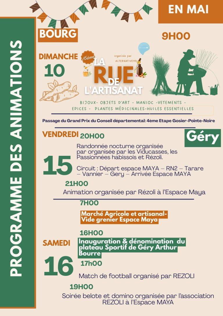 Mai Habissois 2026 du 1er au 30 mai à Vieux-Habitants en Guadeloupe, mois d’animations culturelles sportives et patrimoniales autour du café traditions mémoire et territoire.