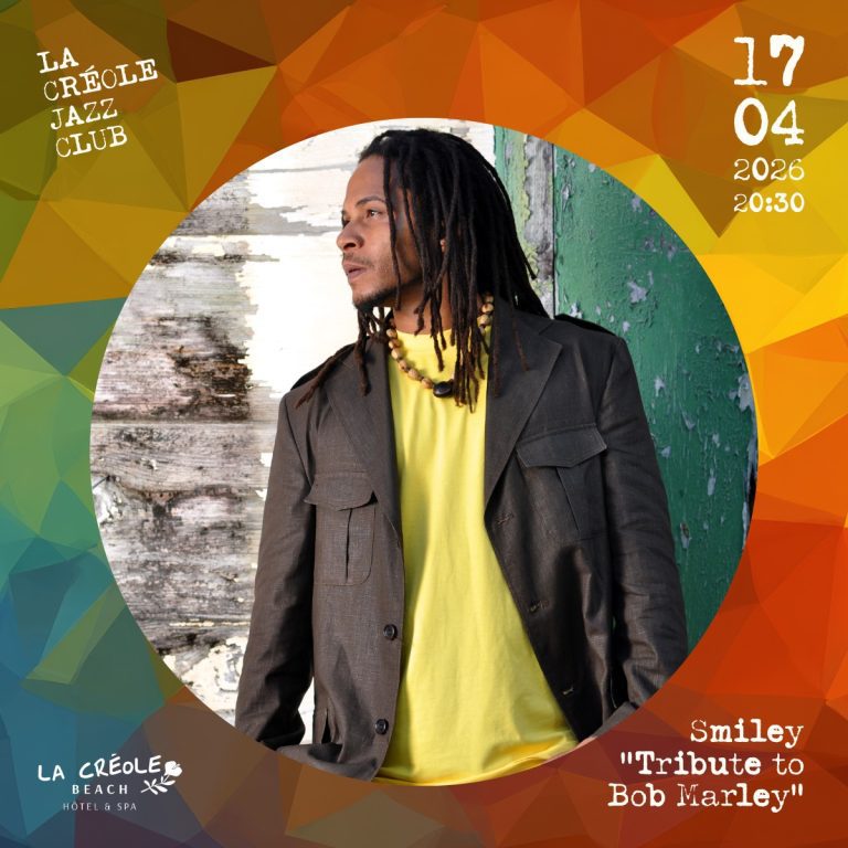 Concert Smiley Tribute to Bob Marley le 17 avril 2026 à 20h30 au Créole Jazz Club au Gosier, soirée live hommage reggae en Guadeloupe.