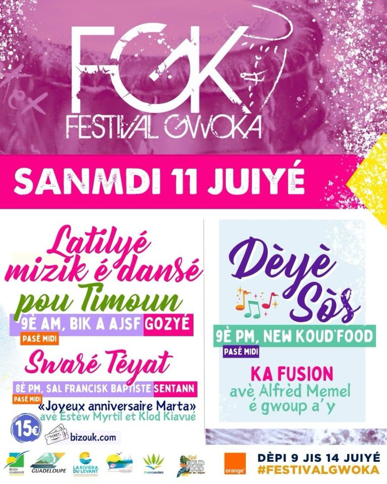 Festival de Gwoka programme jour par jour pour 2026