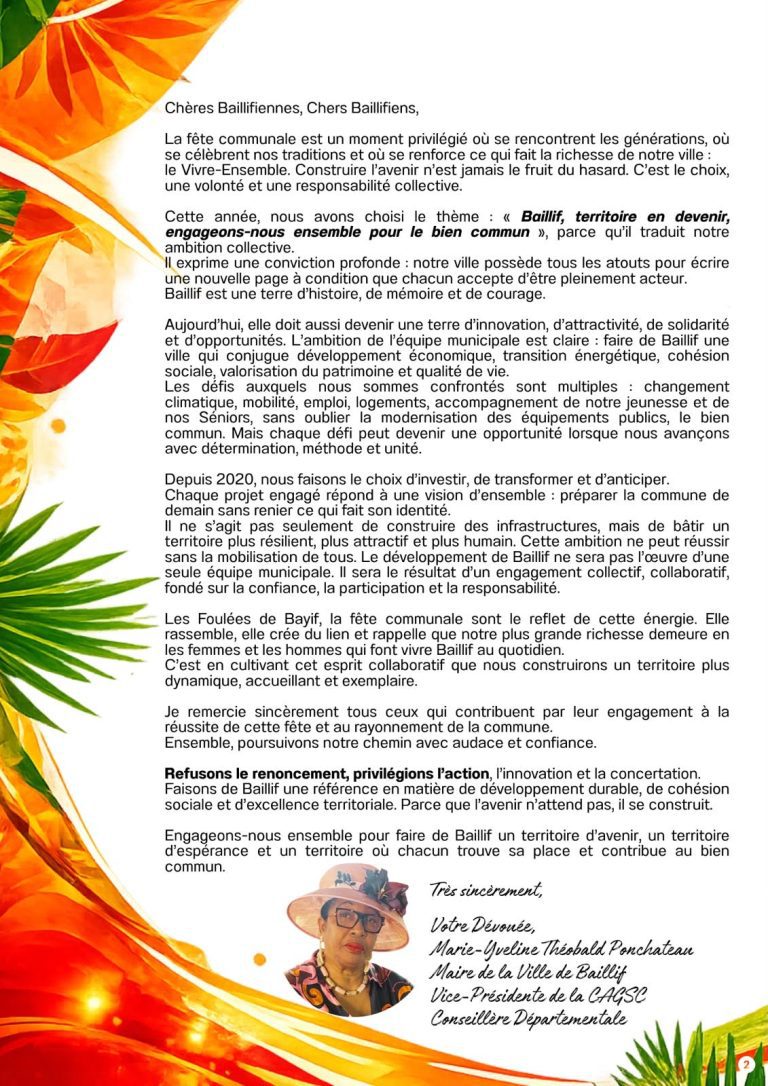 Fête Patronale de Baillif en Guadeloupe, du 5 au 9 août 2026, avec le programme des animations culturelles et festives.