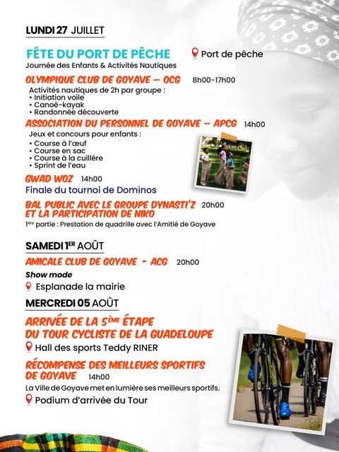 Fête Patronale de Goyave 2026 « Nanm é Ganm », du 2 juillet au 30 août 2026, célébrant les traditions, la culture, le sport et la transmission intergénérationnelle.