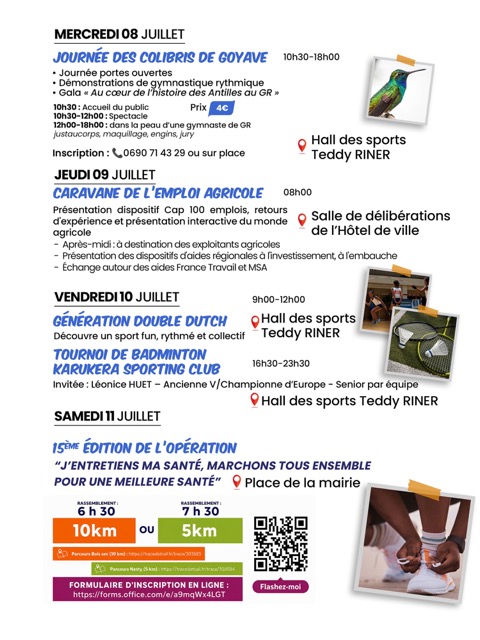 Fête Patronale de Goyave 2026 « Nanm é Ganm », du 2 juillet au 30 août 2026, célébrant les traditions, la culture, le sport et la transmission intergénérationnelle.