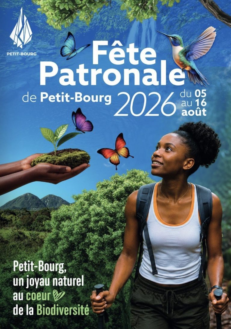 Fête Patronale de Petit-Bourg 2026, du 5 au 16 août 2026, mettant à l’honneur la biodiversité et le patrimoine naturel de la commune.