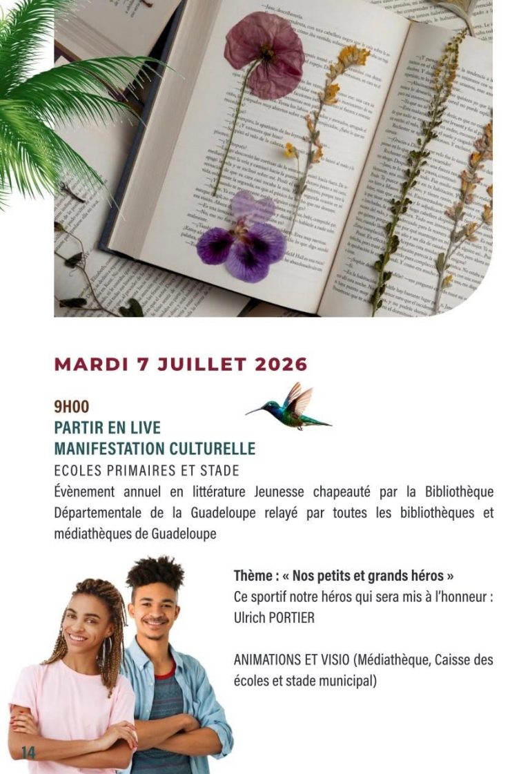 Fête Patronale de Port-Louis en Guadeloupe, du 26 juin au 8 juillet 2026, sur le thème « Jeunesse ambitieuse, rêve sans limite ».