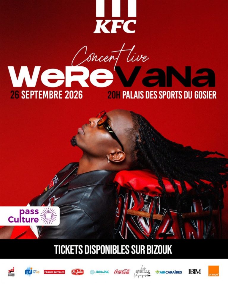 Concert live de Were Vana le 26 septembre 2026 au Palais des Sports du Gosier, Le Gosier, Guadeloupe.