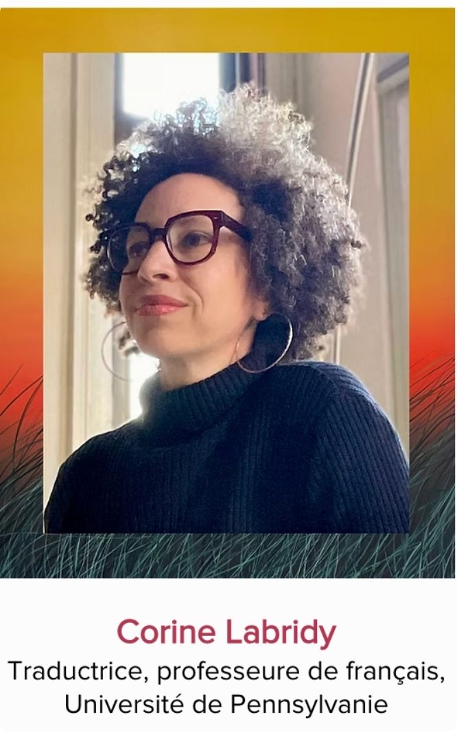 Portrait de Corine Labridy, traductrice, professeure de français à l'Université de Pennsylvanie et panéliste invitée au Festival Monde en Vues 2026 en Guadeloupe.