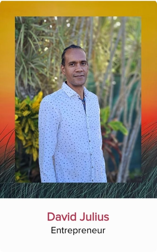 Portrait de David Julius, entrepreneur et panéliste invité au Festival Monde en Vues 2026 en Guadeloupe.