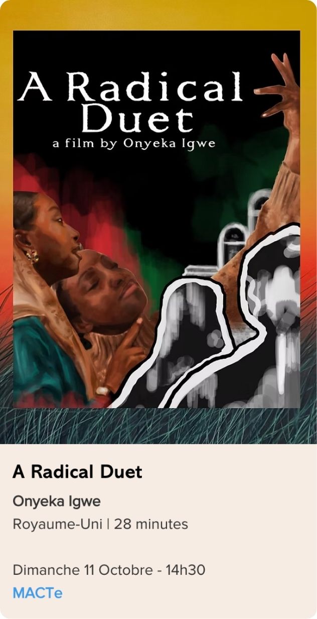 A Radical Duet réalisé par Onyeka Igwe, présenté au Festival Monde en Vues 2026 – 13e édition en Guadeloupe.
