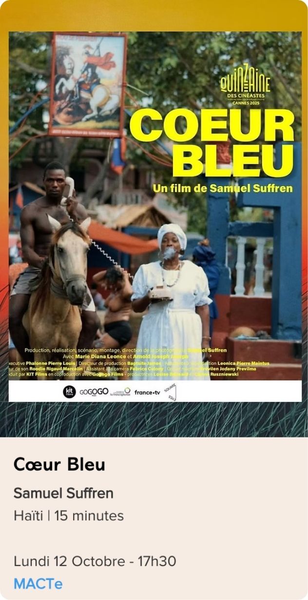 Cœur Bleu réalisé par Samuel Suffren, présenté au Festival Monde en Vues 2026 – 13e édition en Guadeloupe.
