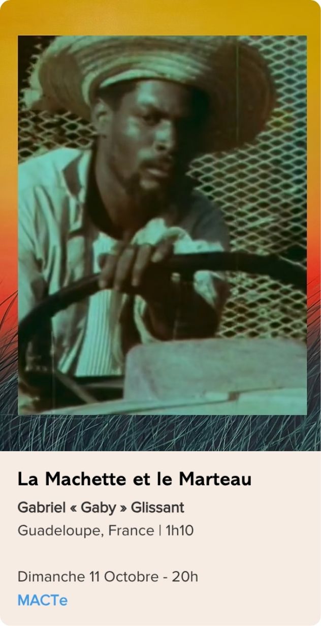 Affiche du film La Machette et le Marteau réalisé par Gabriel « Gaby » Glissant, présenté dans la sélection longs métrages du Festival Monde en Vues 2026 – 13e édition en Guadeloupe.