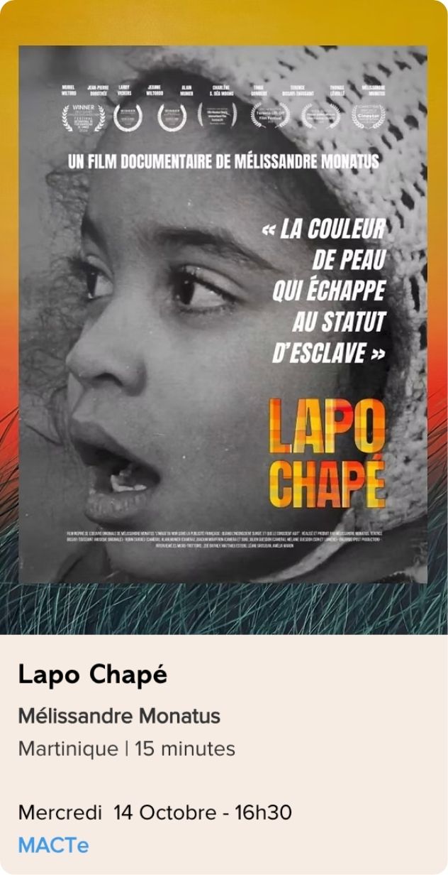 Lapo Chapé réalisé par Mélissandre Monatus, présenté au Festival Monde en Vues 2026 – 13e édition en Guadeloupe.