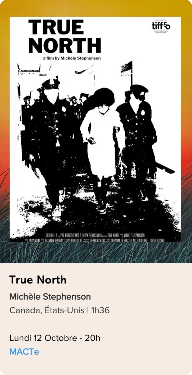 Affiche du film True North réalisé par Michèle Stephenson, présenté dans la sélection longs métrages du Festival Monde en Vues 2026 – 13e édition en Guadeloupe.