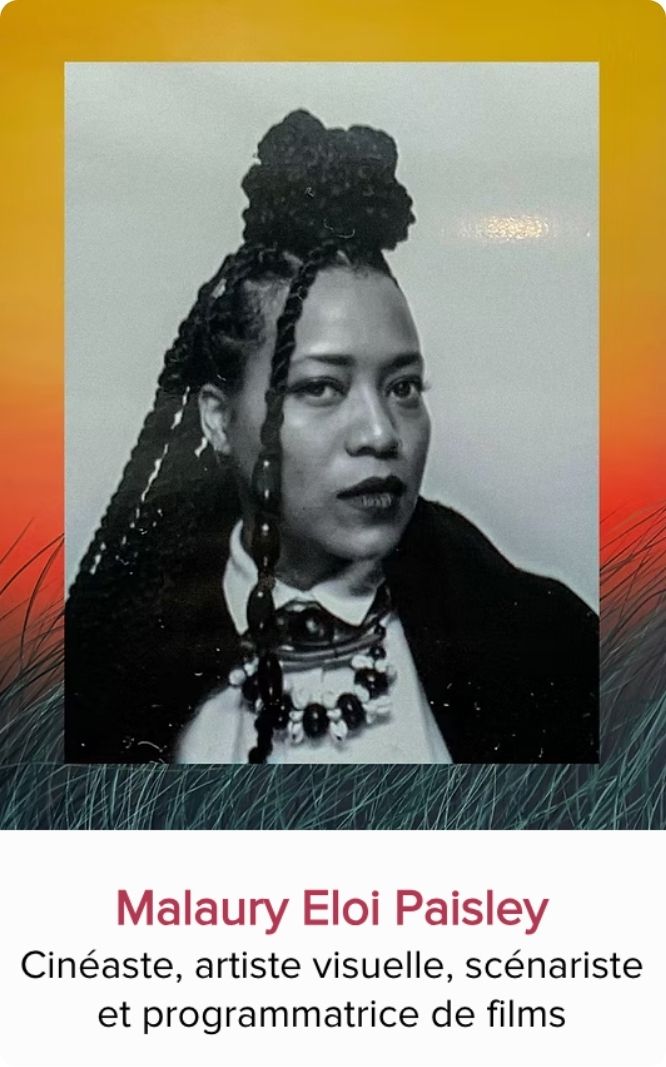 Portrait de Malaury Eloi Paisley, cinéaste, artiste visuelle, scénariste et programmatrice de films, panéliste invitée au Festival Monde en Vues 2026 en Guadeloupe.
