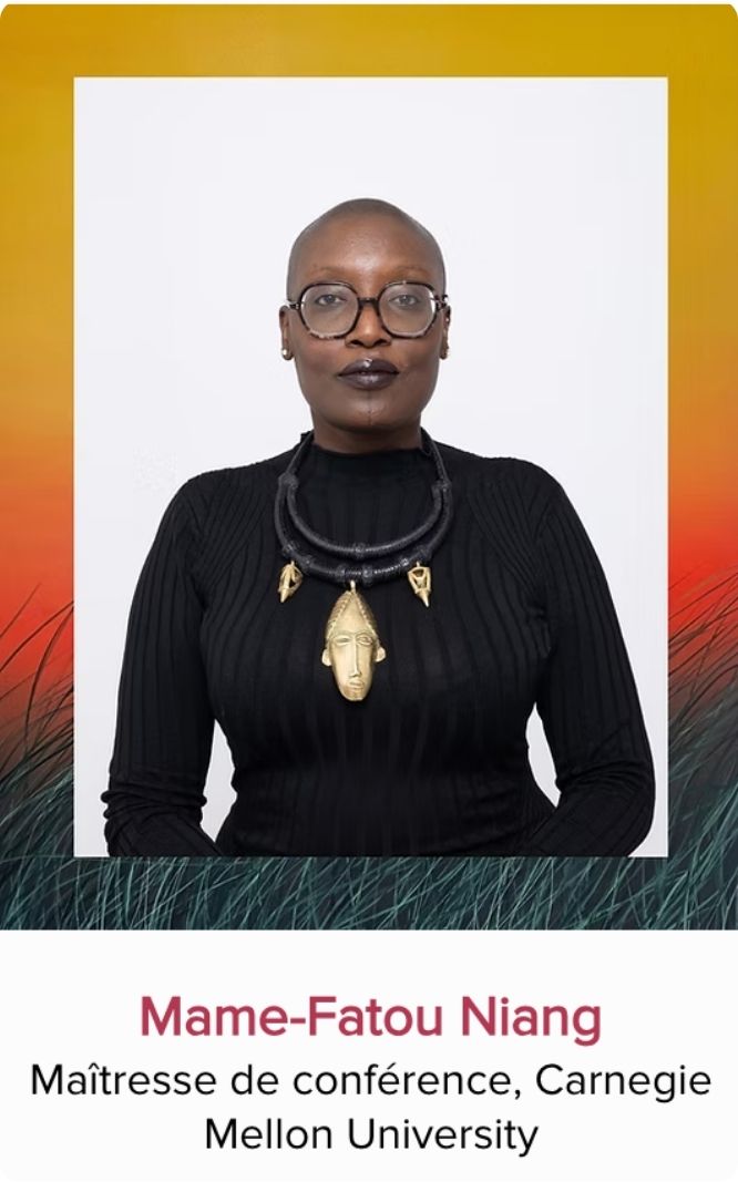 Portrait de Mame-Fatou Niang, maîtresse de conférence à la Carnegie Mellon University et panéliste invitée au Festival Monde en Vues 2026 en Guadeloupe.