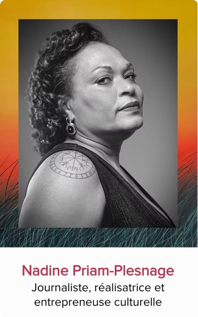 Portrait de Nadine Priam-Plesnage, journaliste, réalisatrice, entrepreneuse culturelle et panéliste invitée au Festival Monde en Vues 2026 en Guadeloupe.