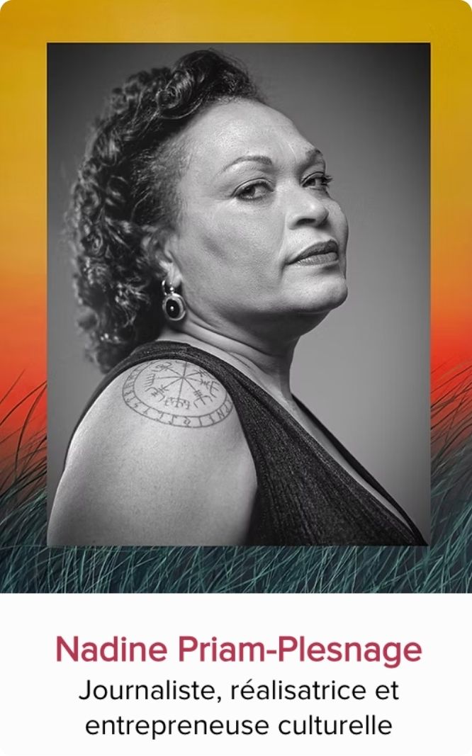 Portrait de Nadine Priam-Plesnage, journaliste, réalisatrice et entrepreneuse culturelle invitée au Festival Monde en Vues 2026 en Guadeloupe.