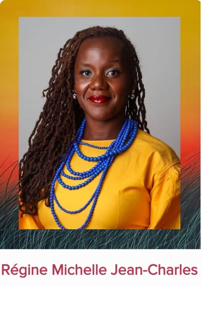 Portrait de Régine Michelle Jean-Charles, passeuse de paroles invitée au Festival Monde en Vues 2026 en Guadeloupe.