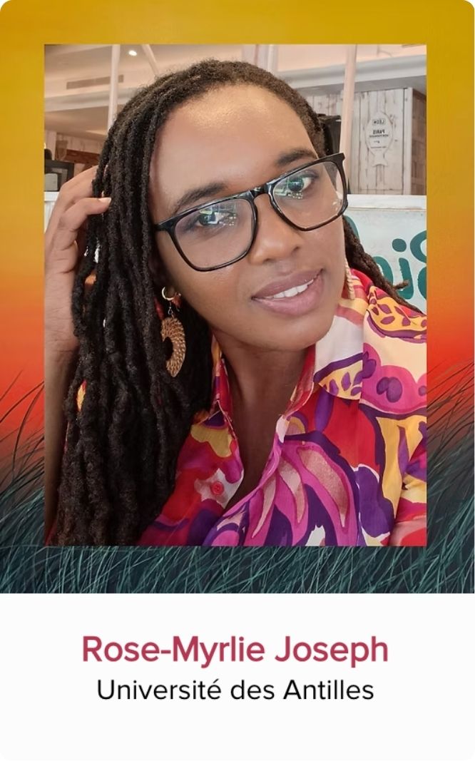 Portrait de Rose-Myrllie Joseph, enseignante-chercheuse à l'Université des Antilles et panéliste invitée au Festival Monde en Vues 2026 en Guadeloupe.