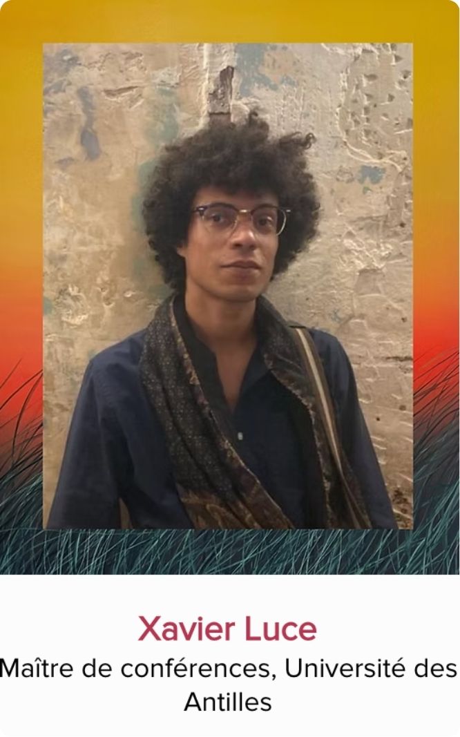 Portrait de Xavier Luce, maître de conférences à l'Université des Antilles et panéliste invité au Festival Monde en Vues 2026 en Guadeloupe.