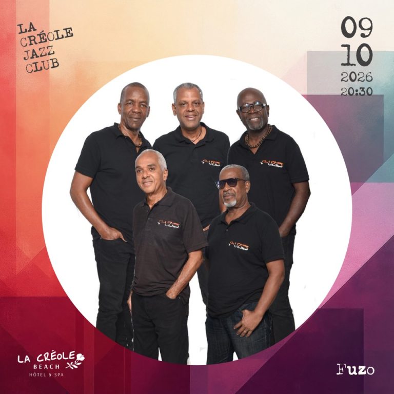 F’uzo en concert le 9 octobre 2026 à La Créole Beach Hôtel & Spa au Gosier, Guadeloupe, dans le cadre de La Créole Jazz Club.