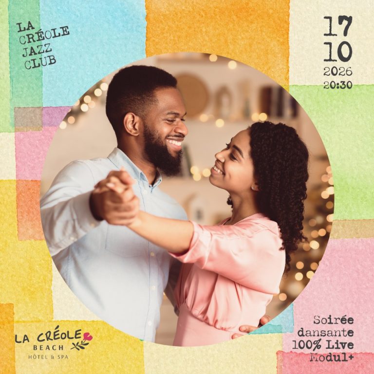 Soirée dansante 100 % live avec Modul+ le 17 octobre 2026 à 20h30 à La Créole Jazz Club, au sein de La Créole Beach Hôtel & Spa au Gosier, Guadeloupe.
